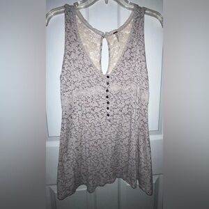 CLEARANCE ❤️‍🔥Free People Blouse Tank Top w Lace Back Medium